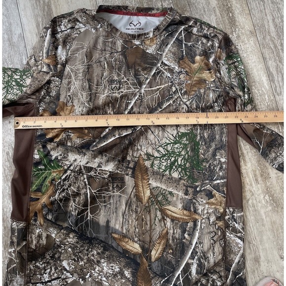 Men's Real tree Camo Shirt S Long Sleeve Green Brown Size Xl - Picture 4 of 6